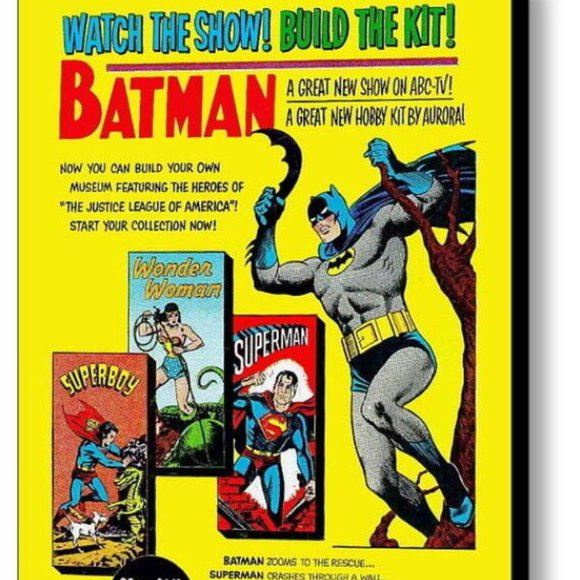 Art | 1965 Aurora Model Kits Batman Wonder Woman Superman Superboy